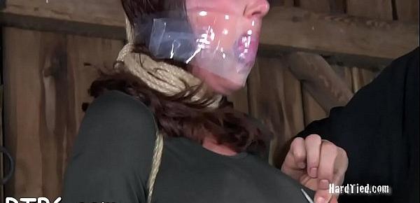  Suffocating mask for lusty gal